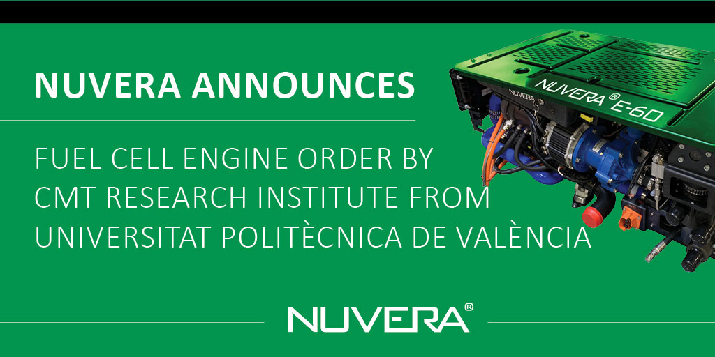 Nuvera Announces Fuel Cell Engine Order by CMT Research Institute from